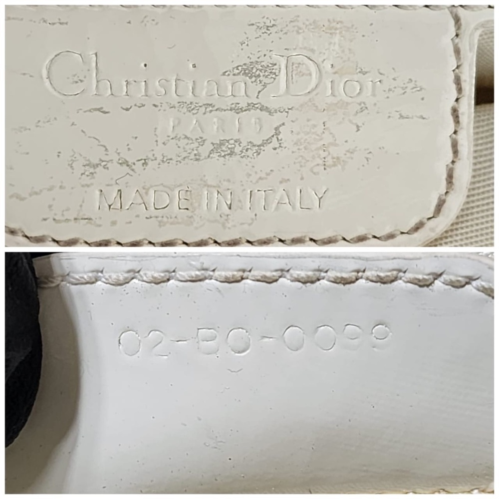 Authentic CHRISTIAN DIOR Lambskin Patent Cannage New Lock Flap Shoulder Bag - Picture 5 of 16